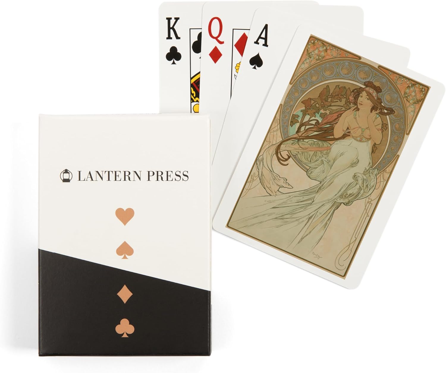Lantern Press Blue Ridge, Georgia, Black Bear, Mid-Century Inspired, 52 Playing Cards for Adults, Poker Size Card Deck