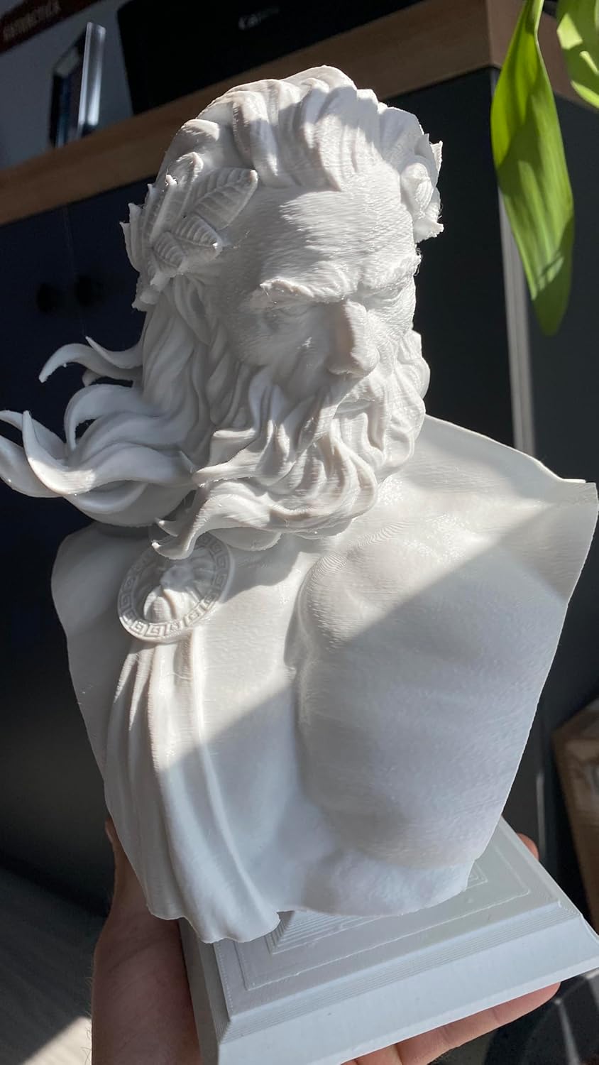 Generic Zeus Statue, Greek Mythology God Zeus Bust, White, Plastic, 10 inch