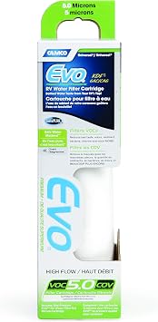 Camco Evo Premium Replacement Water Filter Cartridge, White (40620)