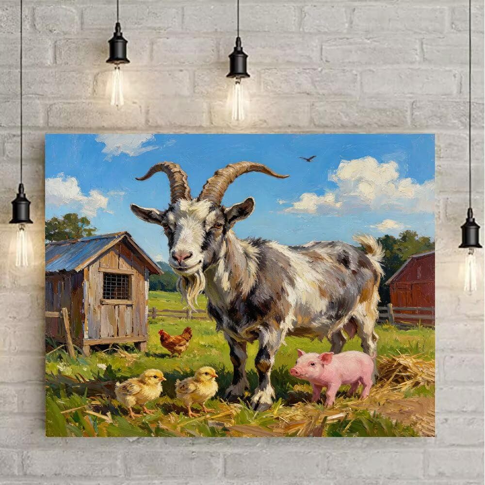Diamond Painting Kit Completo Fattoria Quadri con Perline 90x60cm 8-097WB