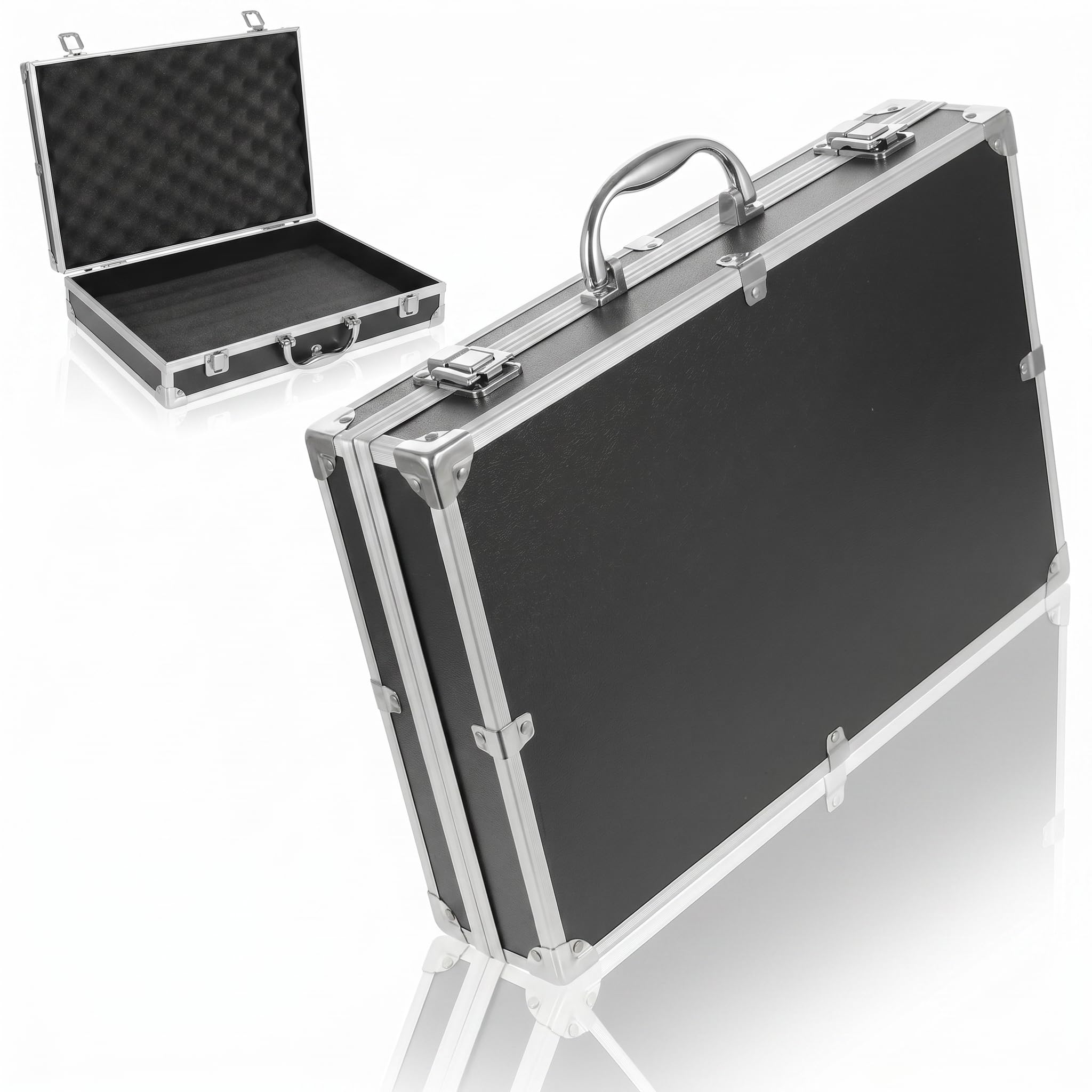 Amazon.com: SUPVOX Aluminum Hard Case with Wave Foam Lid and Empty