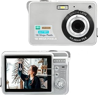 lifcasual Câmera digital portátil 720p filmadora de vídeo 18mp foto 8x zoom anti-vibração tela tft grande bateria de lítio embutida com bolsa de transporte cabo de carregamento usb para crianças adolescentes