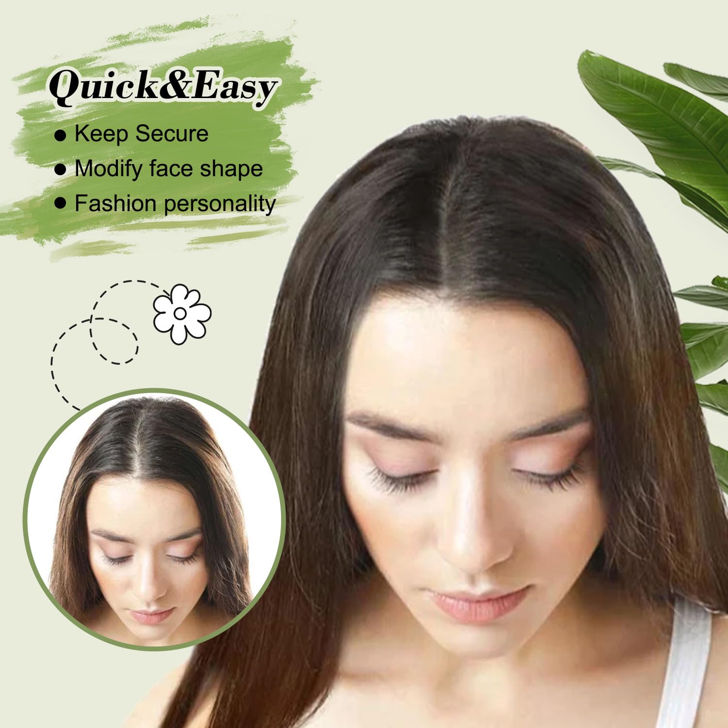 Human Hair Topper for Thinning Crown - 10 inch Swiss Base Adding Extra Volume (Ombre Brown with Blonde Highlight) - Image 4