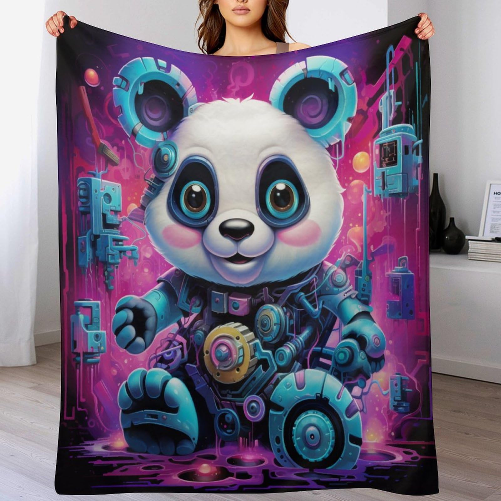 Couverture panda polaire 100x130cm pour offrir un cadeau doux et réconfortant