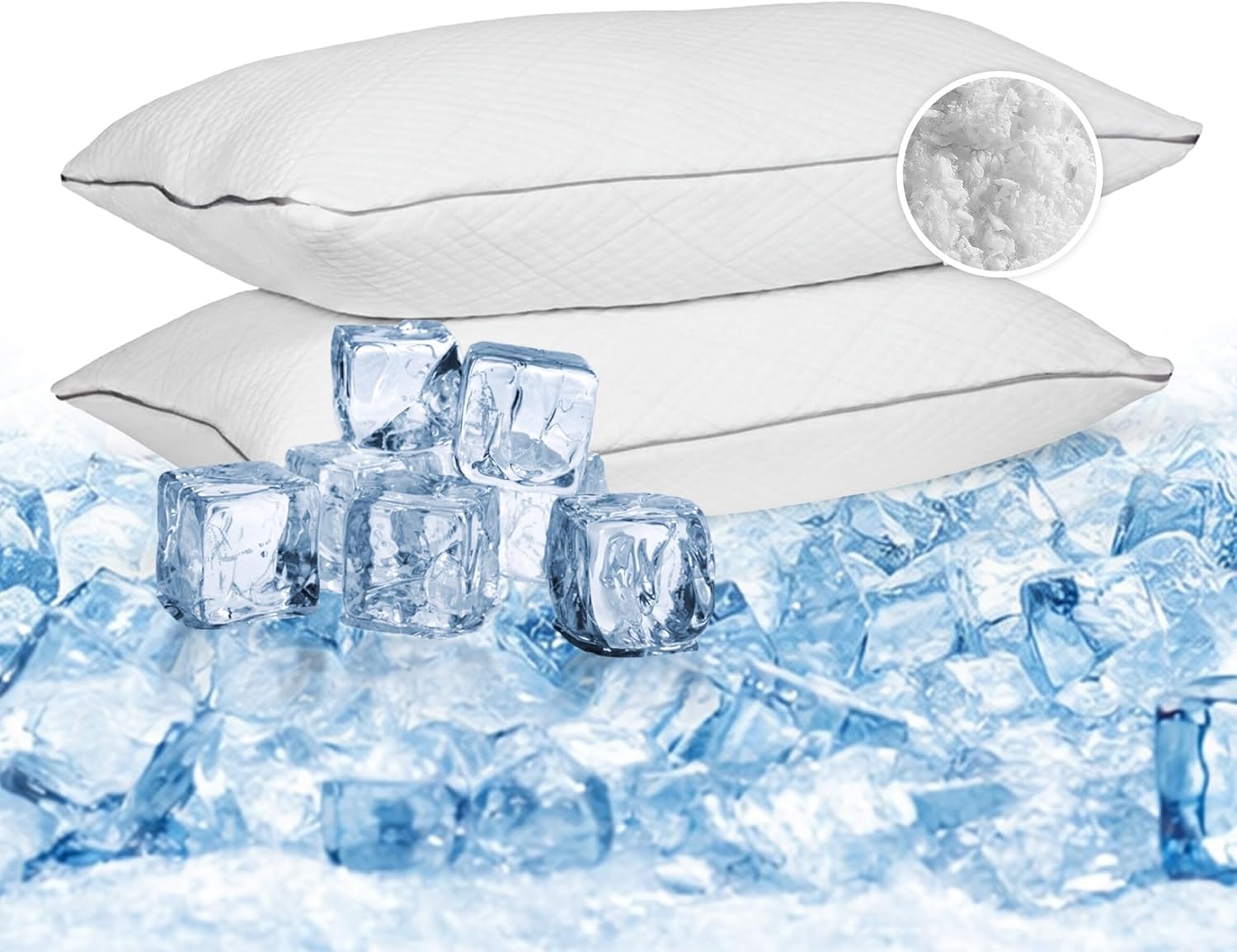 Set 2 Almohadas Memory Foam Queen Refrescante Ajustable