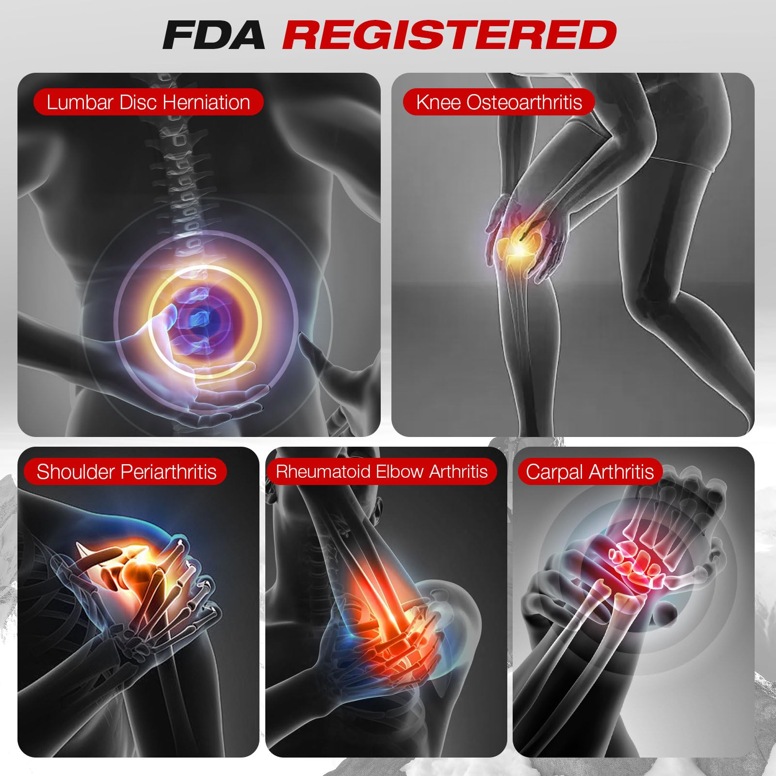 KTS TENS & Rotlichtlampe Infrarotlampe,Handgerät Kalte Laser Therapie(4*808nm&12*650nm),Elektrische Nervenstimulation,Rotlicht Therapie Lindert Schmerzen in den Gliedmaßen/Rückenmuskeln und Gelenken