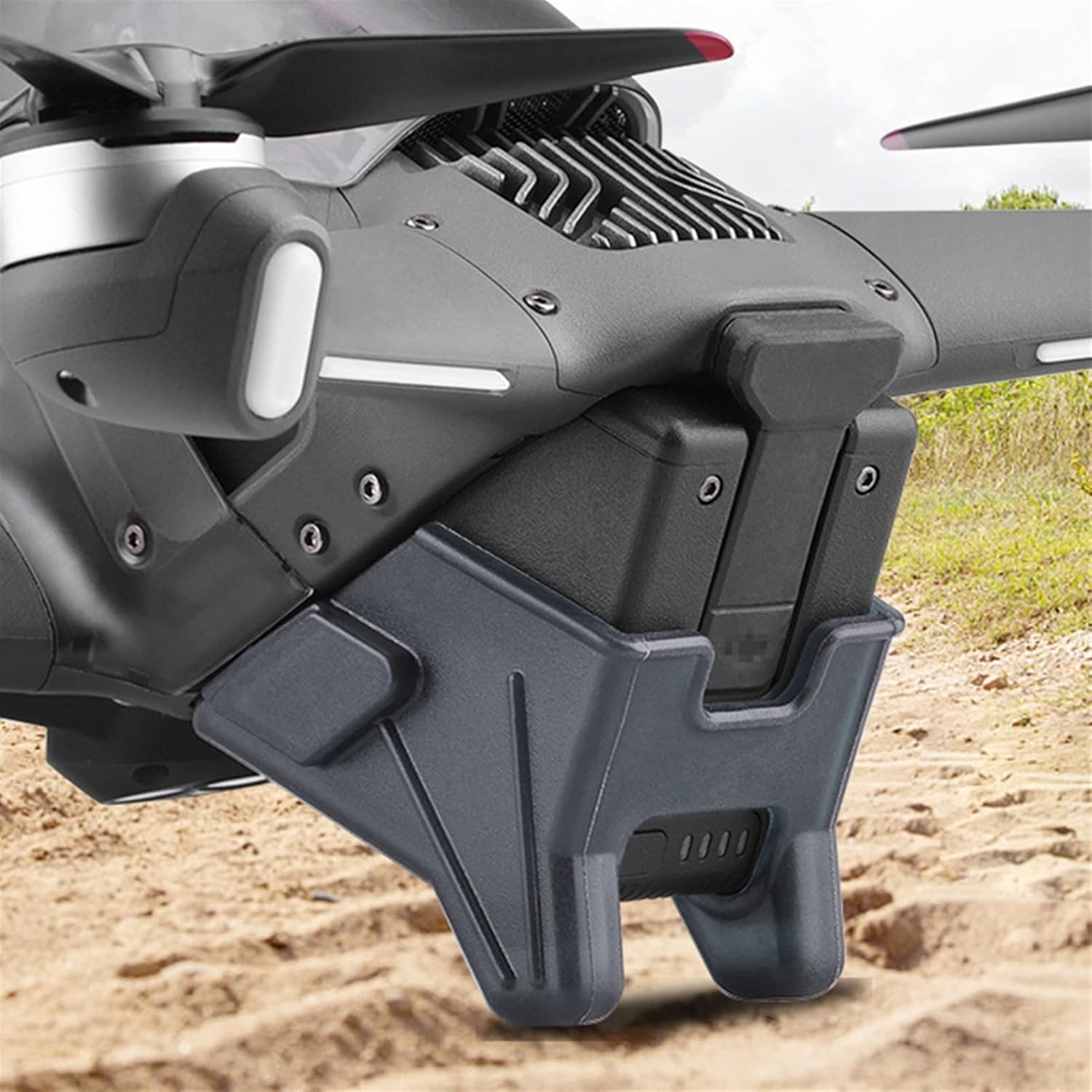 for D-ji FPV Battery Cover - Anti-Scratch Protection with Fixed Landing Gear