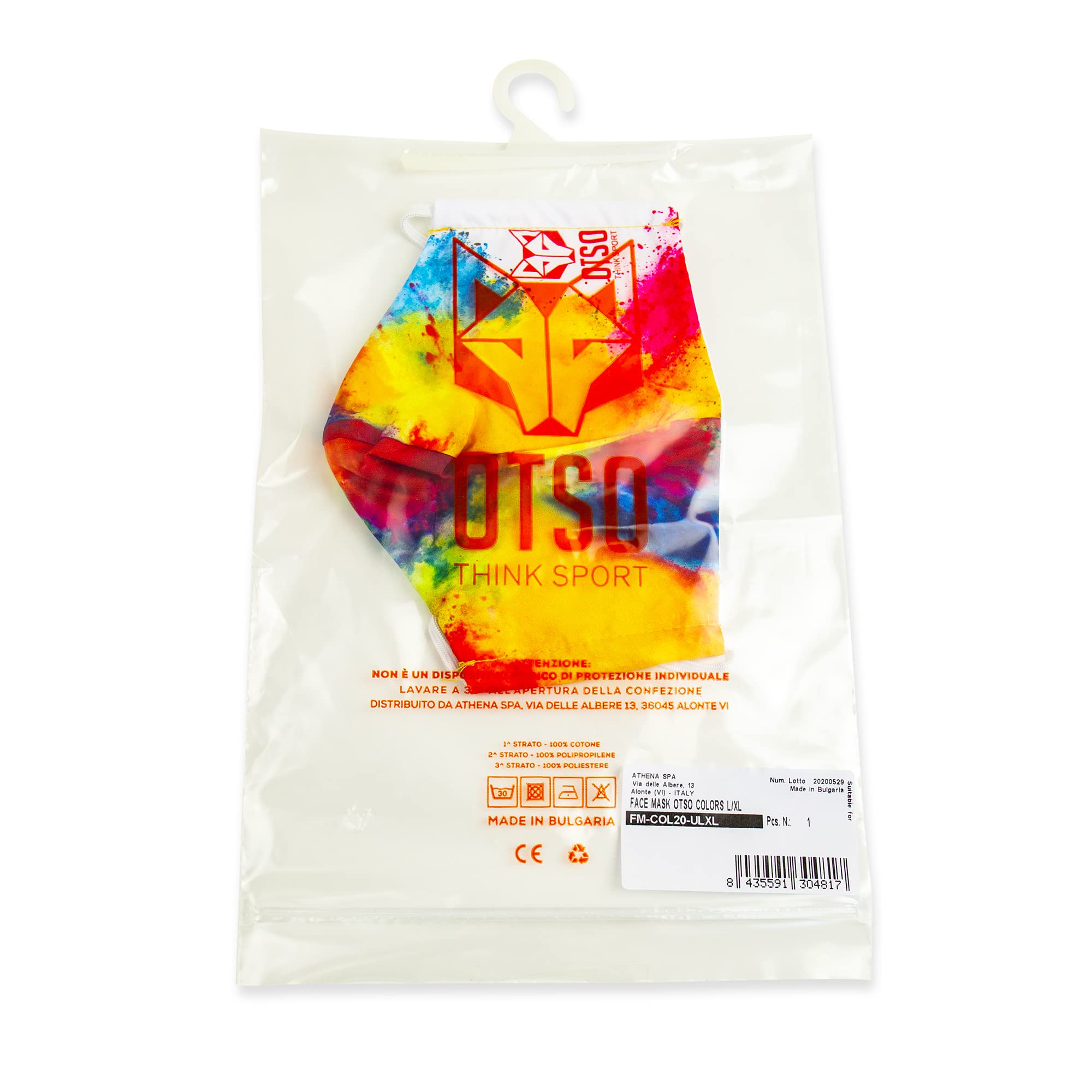 Mascherina riutilizzabile Face Mask Colors con triplo strato