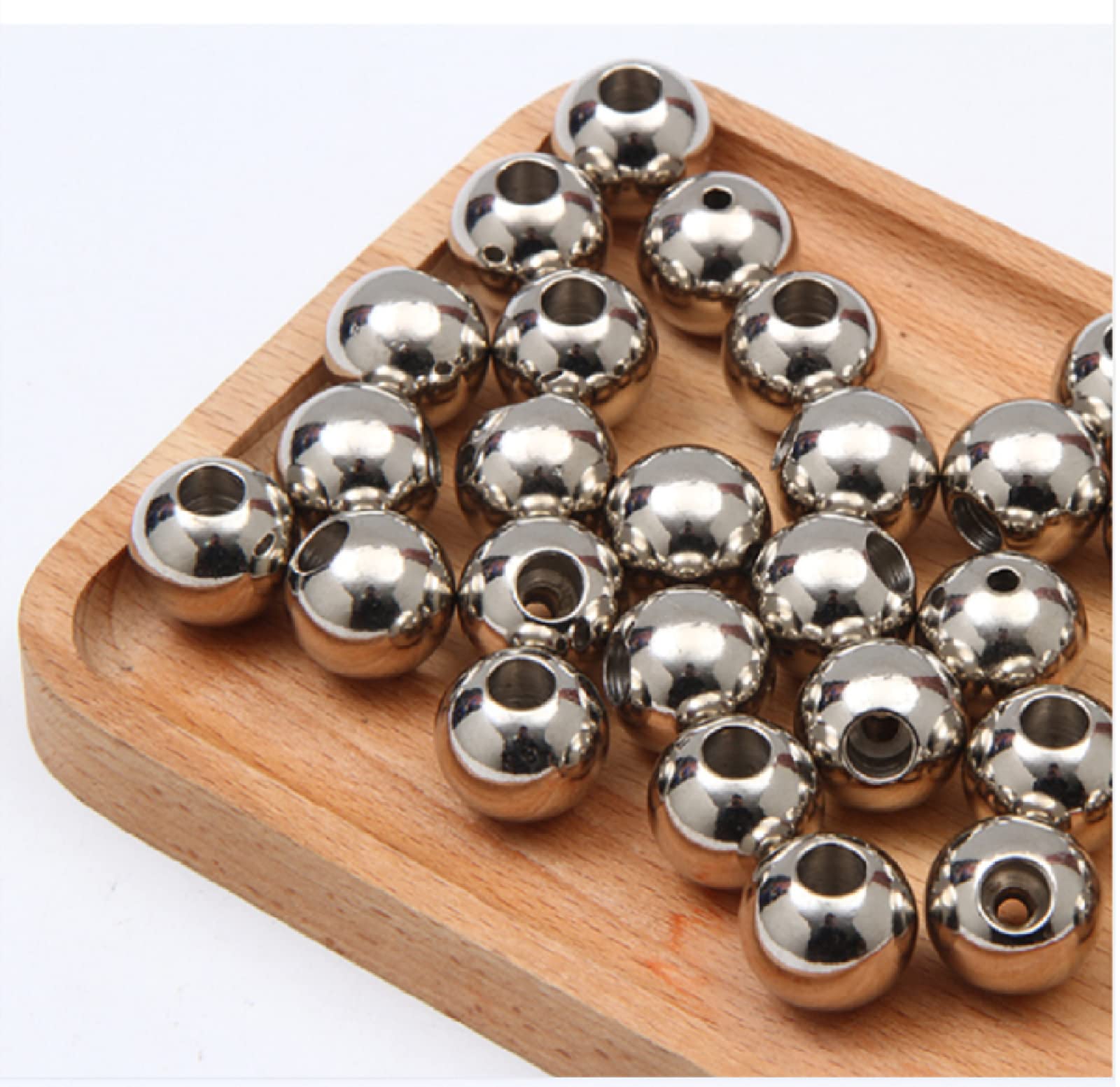 Perforowana kula ze stali nierdzewnej, 1 szt. perforowana kula stalowa, M50 perforowana kulka, średnica od 3 mm do 20 mm, otwór przelotowy, M50 x 9 mm x 1 szt., stal nierdzewna