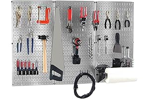 30BAS300GVB Wall Control Kit: Metallic Tool Organizer with Galvanized Toolboard and Black Accessories