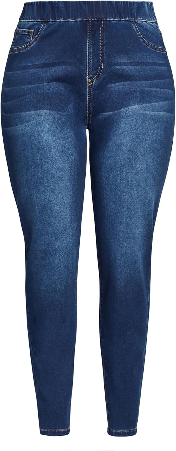 Avenue Women's Plus Size Hi Rise Jegging Jean Mid Wash - Image 4