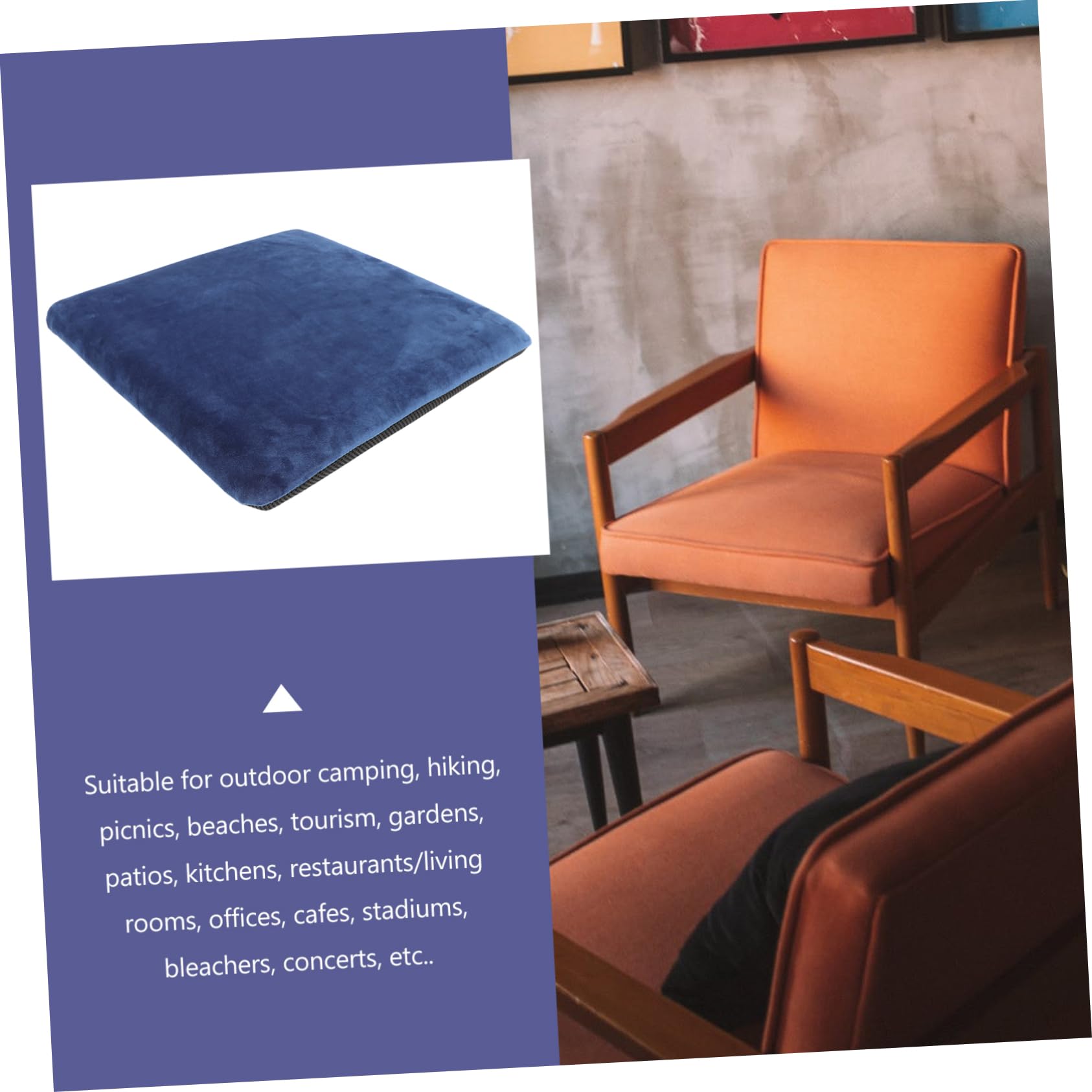 Hemoton Outdoor Portable Beach Cushion Lightweight Supple Stadium Seat Pad for Camping Picnics Durable Design for Comfortable Outdoor Seating