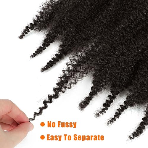 Miniatura 9 de Cabello afro Twist marrón claro de 16 pulgadas, 3 paquetes T27 Springy Afro Twist cabello preesponjoso Spring Twist para rastas suaves (16 pulgadas,