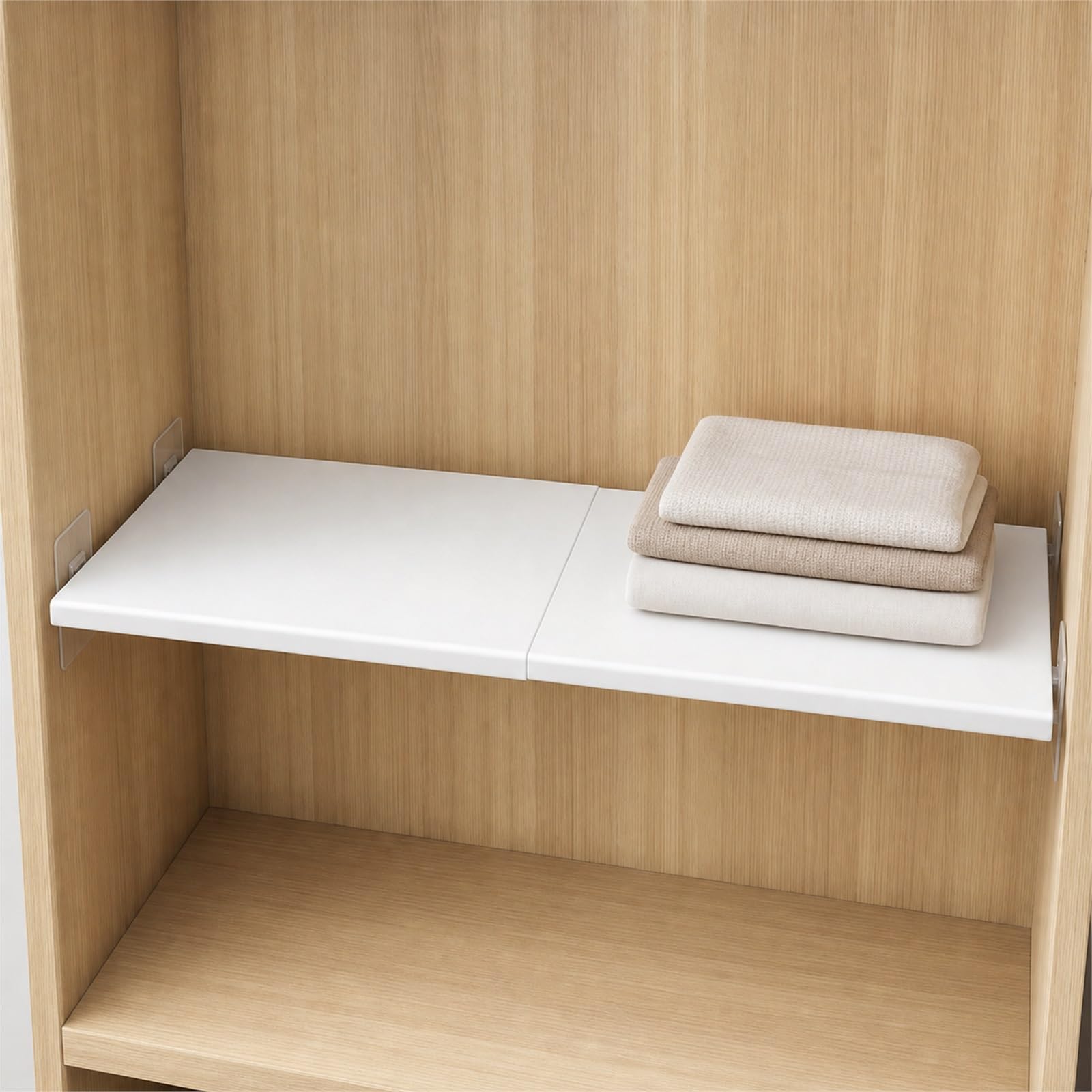 Separador De Armario Extensible,Estante De TensióN para Armario,Sin Clavos Separador De EstanteríAs,Ordenados Y Organizado,para Cocina,Mostradores,Despensa,BañO