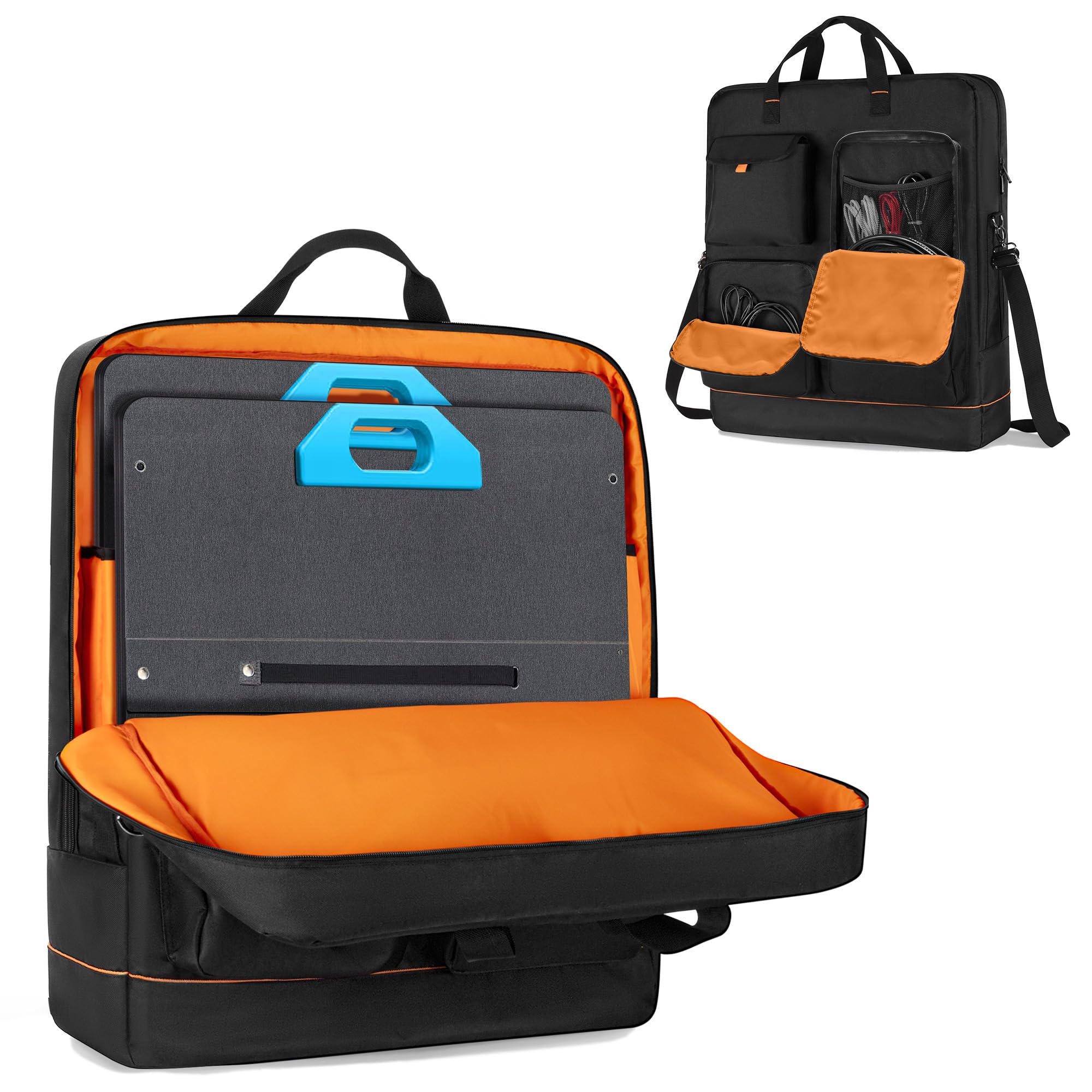 HODRANT Solar Panel Bag, Carrying Case Compatible with Anker SOLIX PS30 PS100 PS200, Double-layer Storage Carrier for 2 Panels, Protective Travel