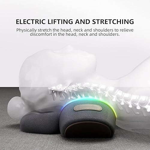 Miniatura 3 de Almohada masajeadora de cuello 3 en 1 2025 con calefacción y tracción cervical, almohada cervical ergonómica, masaje vibratorio de cuello,