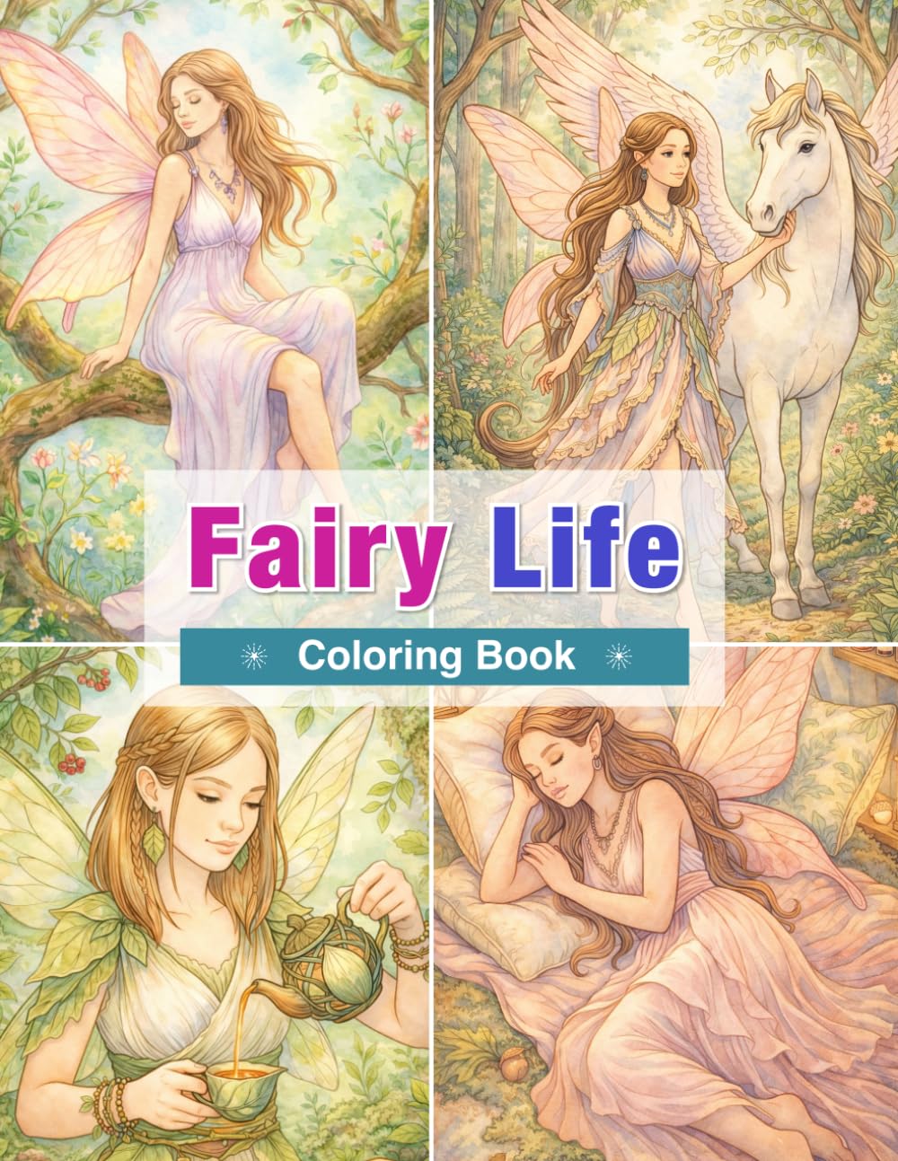 Cozy Fairy Day Coloring Book: A Gentle Escape to Ease Loneliness and Find Peace