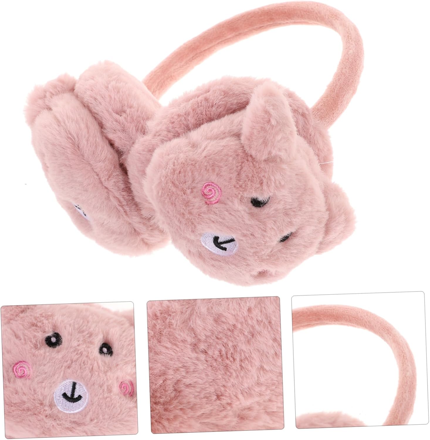 Ipetboom 1pc Boy Girl Plush Panda Earmuffs for Ear Cartoon Design Comfortable Warm Ear Muffs for Boys Girls for Cold Weather Outdoor Activities