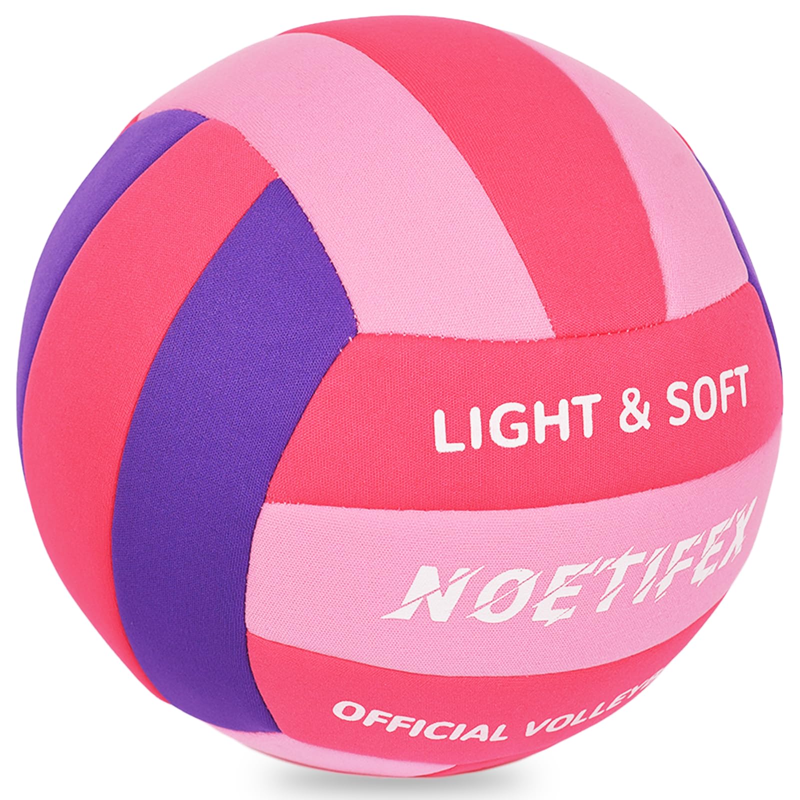 Soft Volleyball-Super Soft Fabric Light Volleyball for Indoor Practice Safe and Quiet Kids Youth Beginners House Yard Training Practice Games(Deflated)