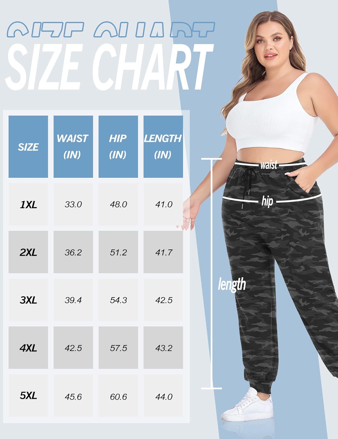 COOTRY Plus Size Sweatpants for Women Loose Elastic Waist Drawstring Joggers Workout Lounge Pants With Pockets - Image 4