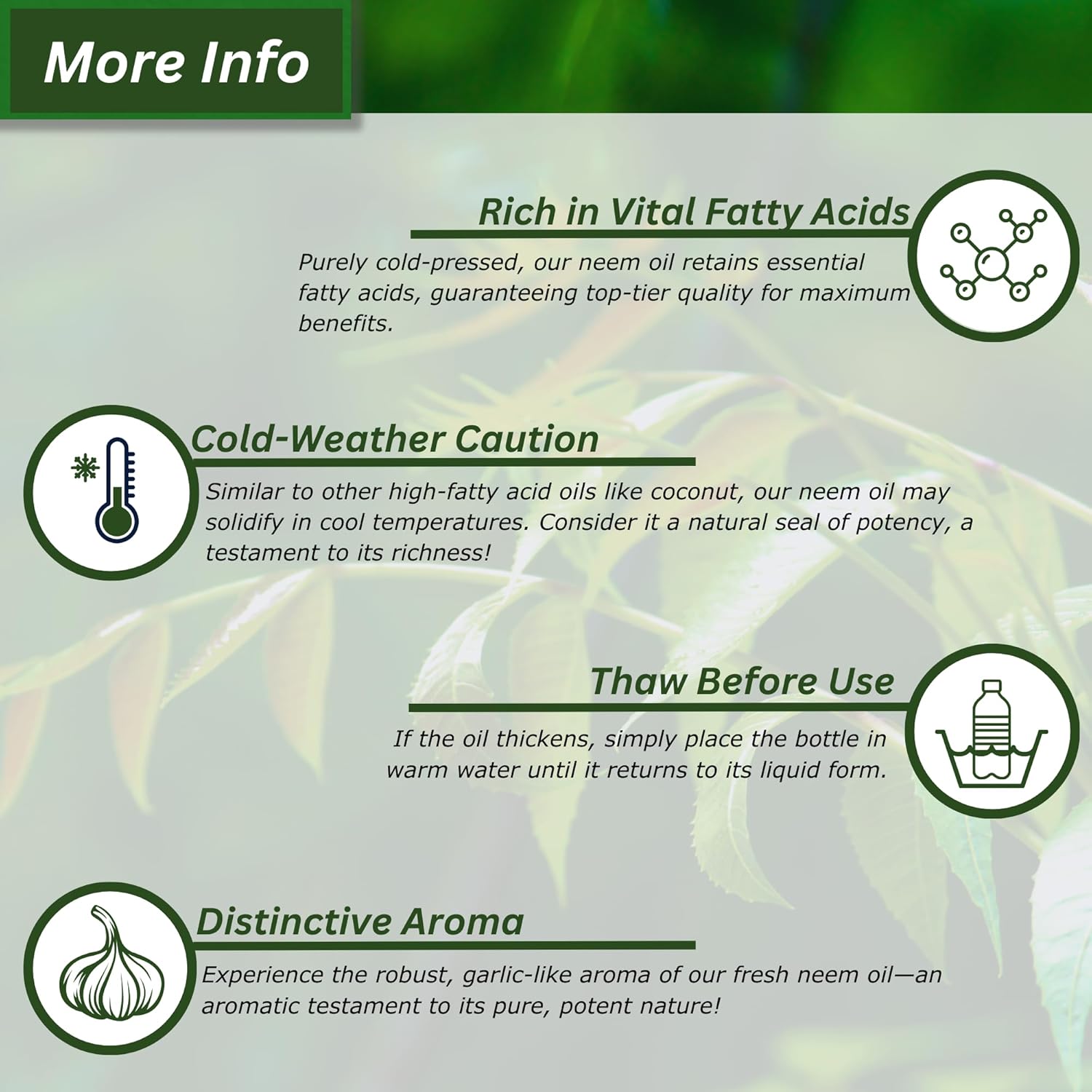 Organic 100% Cold Pressed Neem Oil (32 Fl Oz) - Pure Neem Oil for Hair, Skin, Nails, Pets, Indoor & Outdoor Plants & Garden - Unrefined, All Natural Concentrated, Multipurpose. - Image 7