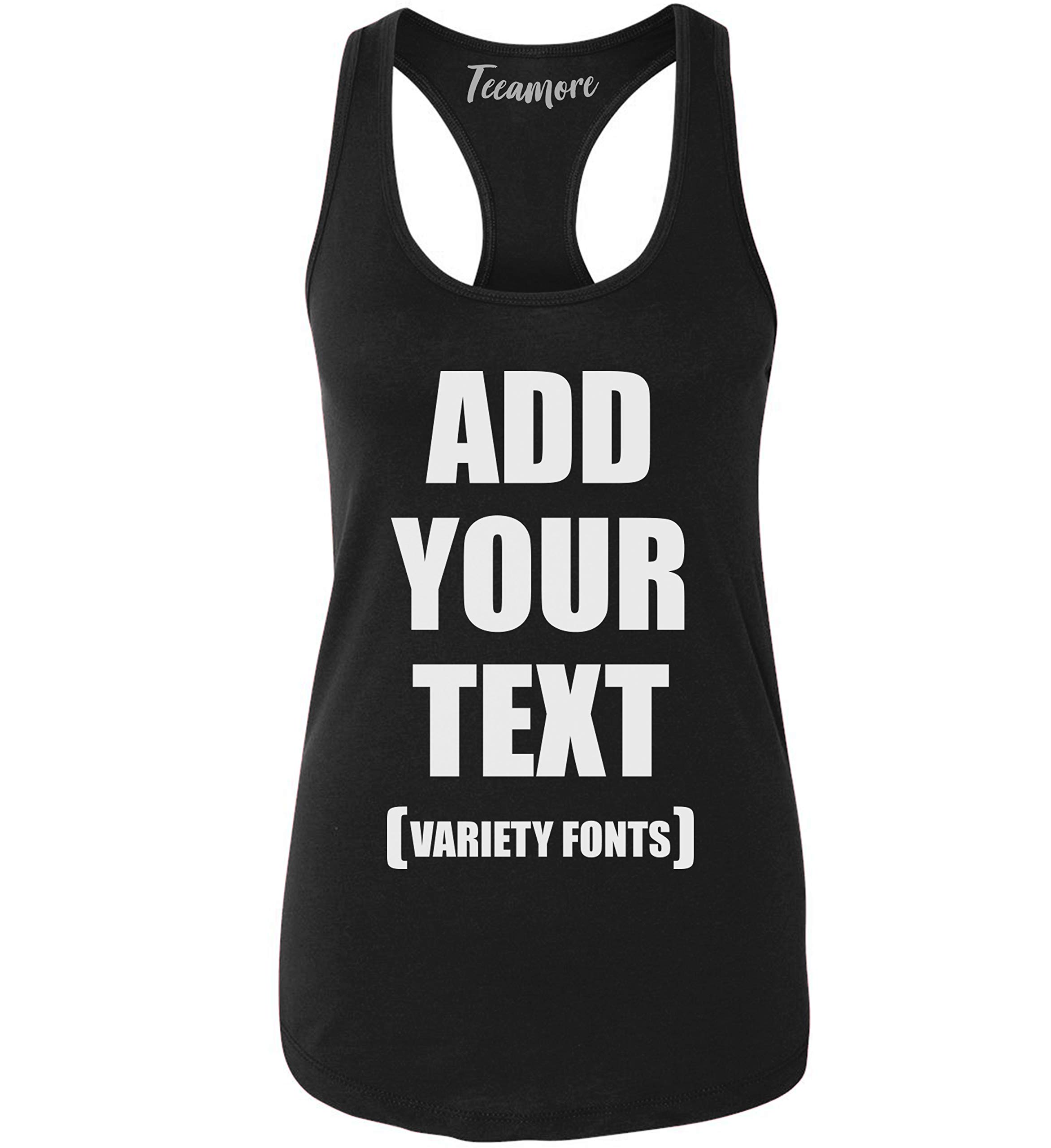 Women Custom Tank Top Add Your Text Design Your Own Printing Personalized Racer Tank