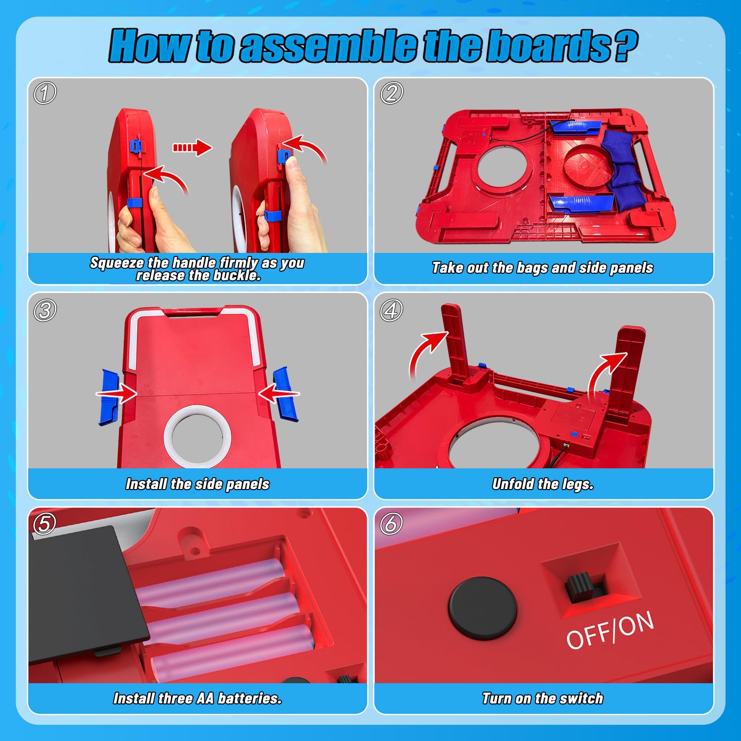 Jeu de Cornhole Illuminé avec Effets Sonores, 2 Planches Pliables & 8 Sacs de Fèves, Jeu de Lancer Portatif pour Extérieur,Jouets pour Fêtes dans la Cour & Camping,Cadeau pour Enfants et Famille,6-12+