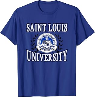 St. Louis University Billikens Laurels Blue T-Shirt