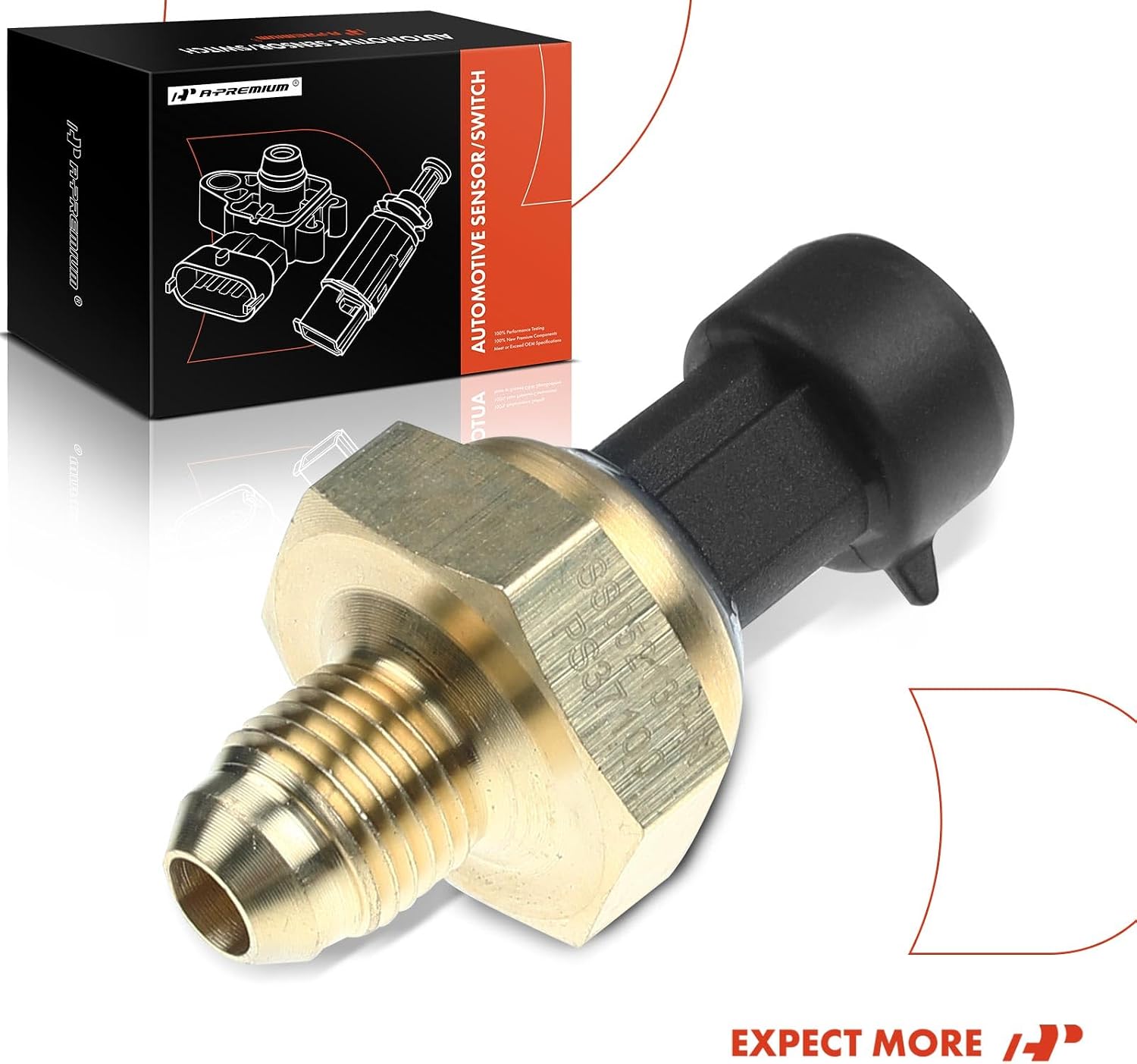 A-Premium Exhaust Back Pressure Sensor Compatible with Ford E-350 E-450 F-250 F-350 F-450 F-550 Super Duty IC Corporation International Harvester
