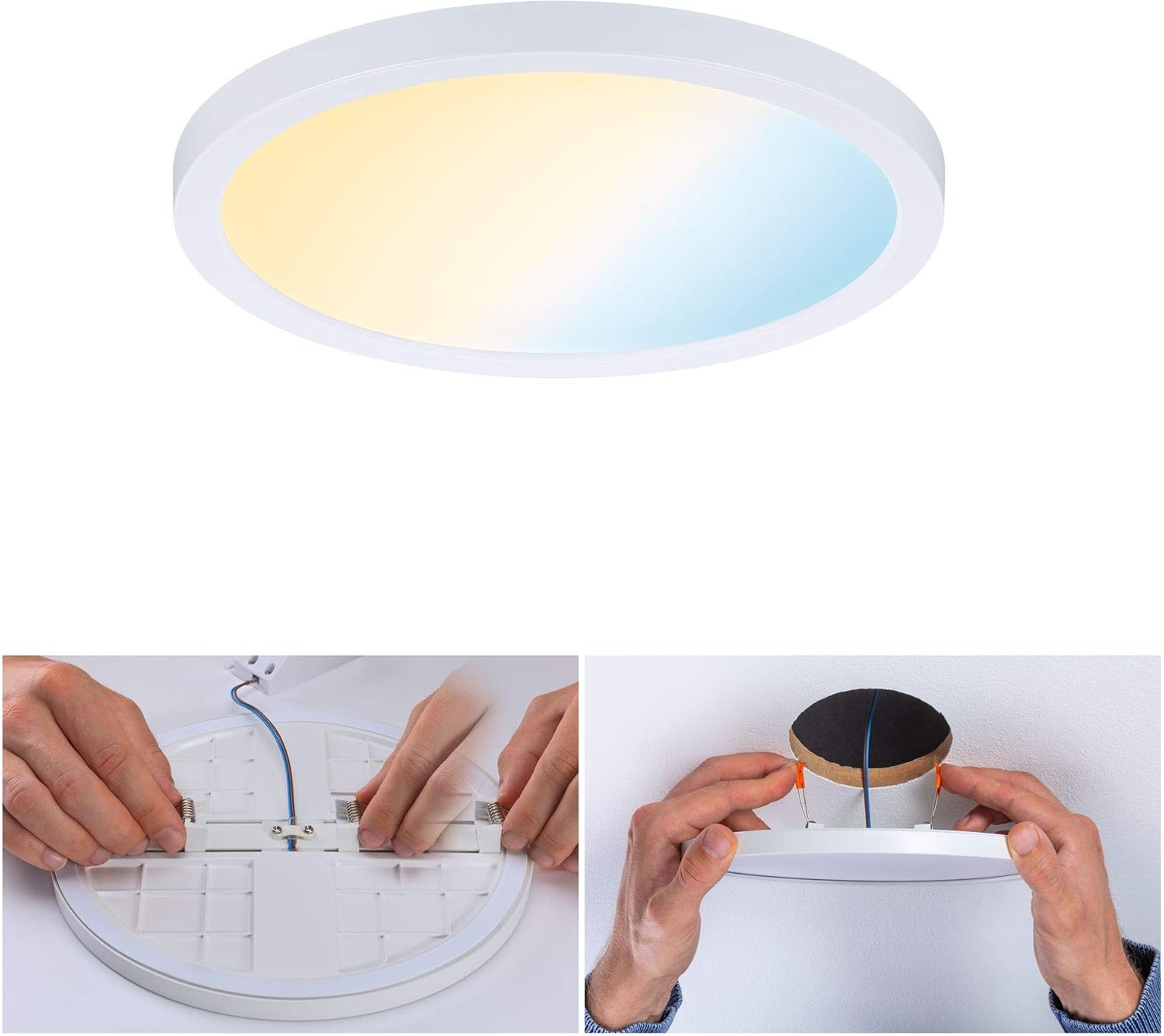 Paulmann 93043 Areo VariFit LED Panel recessed luminaire IP44 Zigbee Tunable White 175mm Round incl. 1x13W dimmable White Ceiling lamp Plastic 3000K - Image 3
