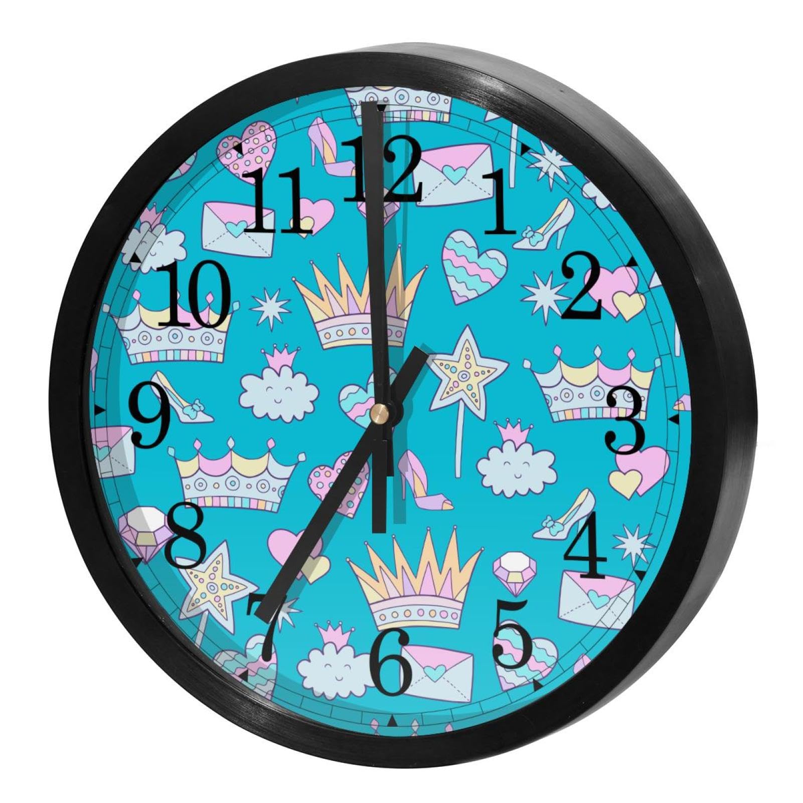 Horloge murale sans tic-tac ronde et silencieuse pour chambre