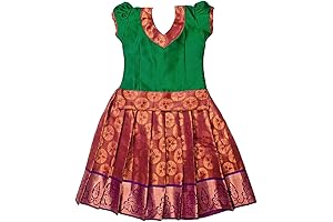 Exquisite Pattu Blouse Designs for Kids: South Indian Lehanga Elegance