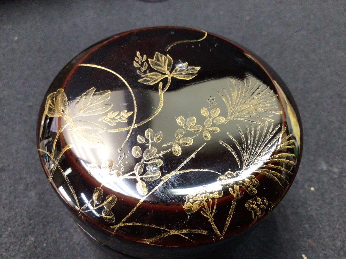 Amazon.co.jp: S6231【棗】中出松峰雪吹秋の夜蒔絵漆器茶道具茶器茶入