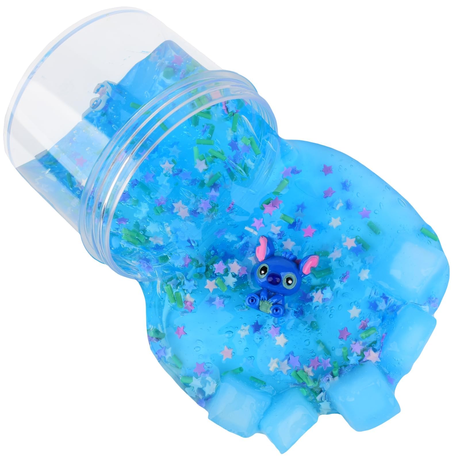 2Pcs Slime for Kids 3 to 10 Years, Slime Set Premade Blue Clear Slime Pack, Crunchy Non Sticky Mess-Free Stretchy Crystal Slime Pack, Premium Party Favour Filler Stress Relief Toy for Kids Boys Girls - Image 2 thumbnail