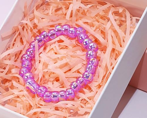 Miniatura 10 de Cuentas de poni de ángel penta, 200 cuentas espaciadoras sueltas de plástico de colores surtidos para mujer, trenzas de cabello y collares,
