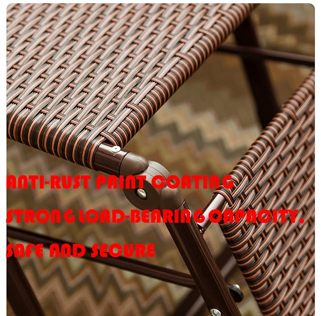 Fauteuil inclinable en rotin, chaises Longues Pliantes de Plage, Chaise Longue Pliante à gravité zéro, chaises Longues inclinables de pelouse, chaises Longues inclinables