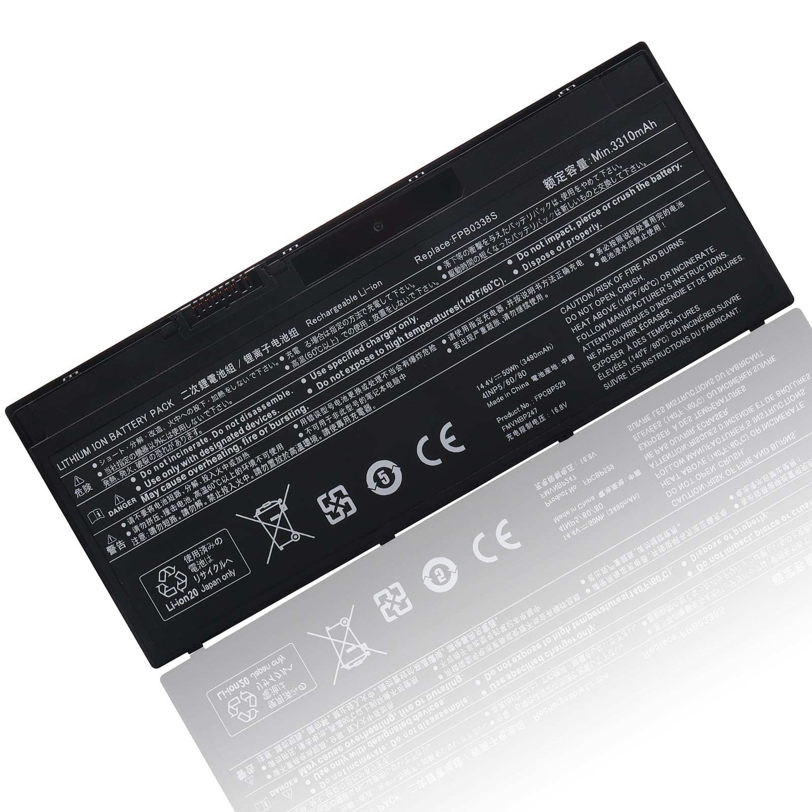 FPB0338S FPCBP529 FPCBP531 - Batteria compatibile con Fujitsu LifeBook T937 T938 T939 E448 E449 E458 E459 E441 E459 E548 E549 E558 E59 E4411 E511 E5410 E5411 E5510 E5511 U757 U758 U747 U748 U749