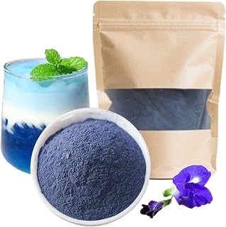 SXETBEAN Butterfly Pea Flower Powder | 3.5oz/100g Blue Food Coloring Powder | Butterfly Pea Powder for Cocktail, Smoothies, Baking | No Add Sugar