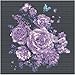MXJSUA DIY 5D Diamond Painting by Number Kits Full Drill Rhinestone Pictures Arts Craft Home Wall Decor Purple Flash Rose 12x12inch