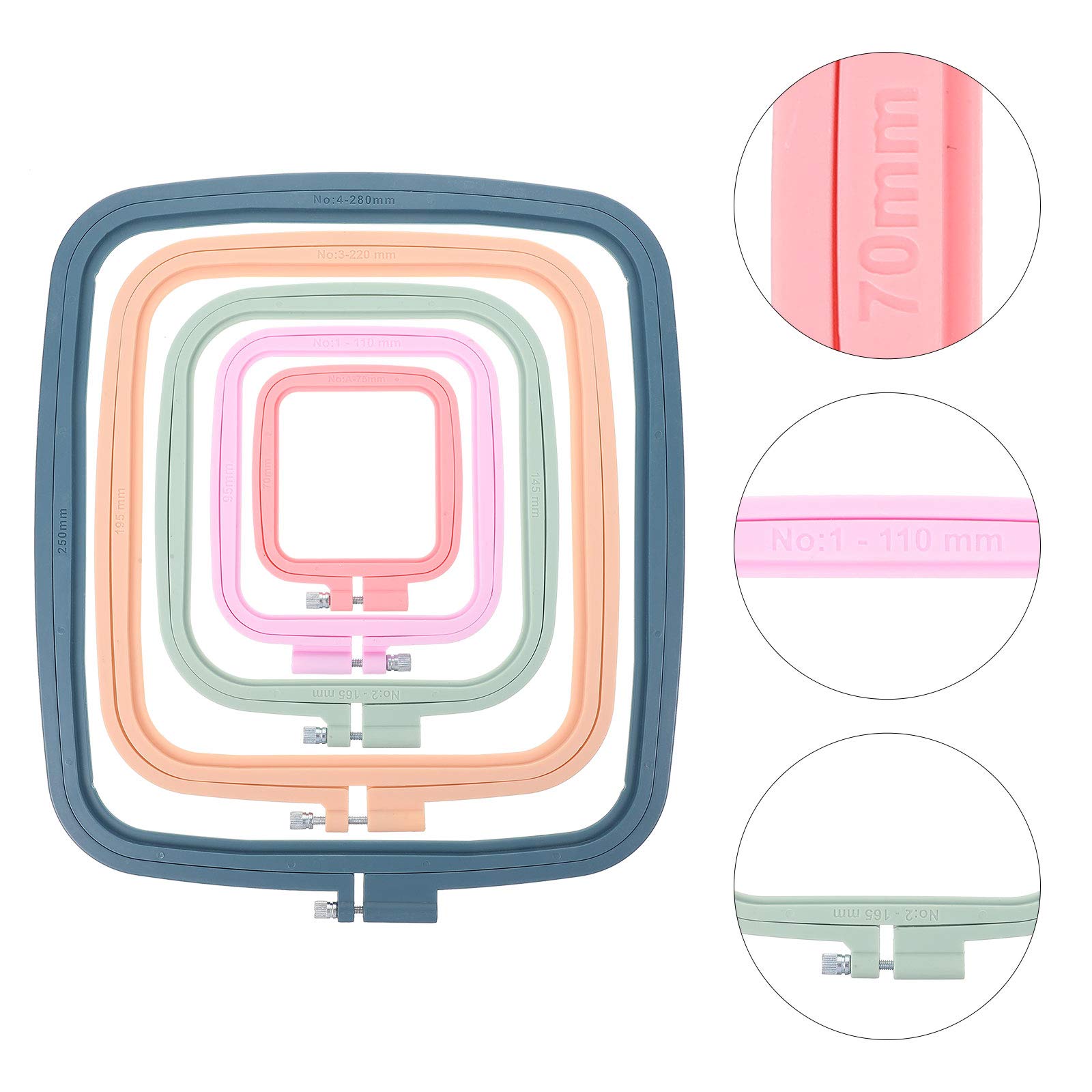 5 stücke Kreuzstich Reifen Kit Stickerei Rahmen Stickerei Reifen Ring Zufällige Farbe