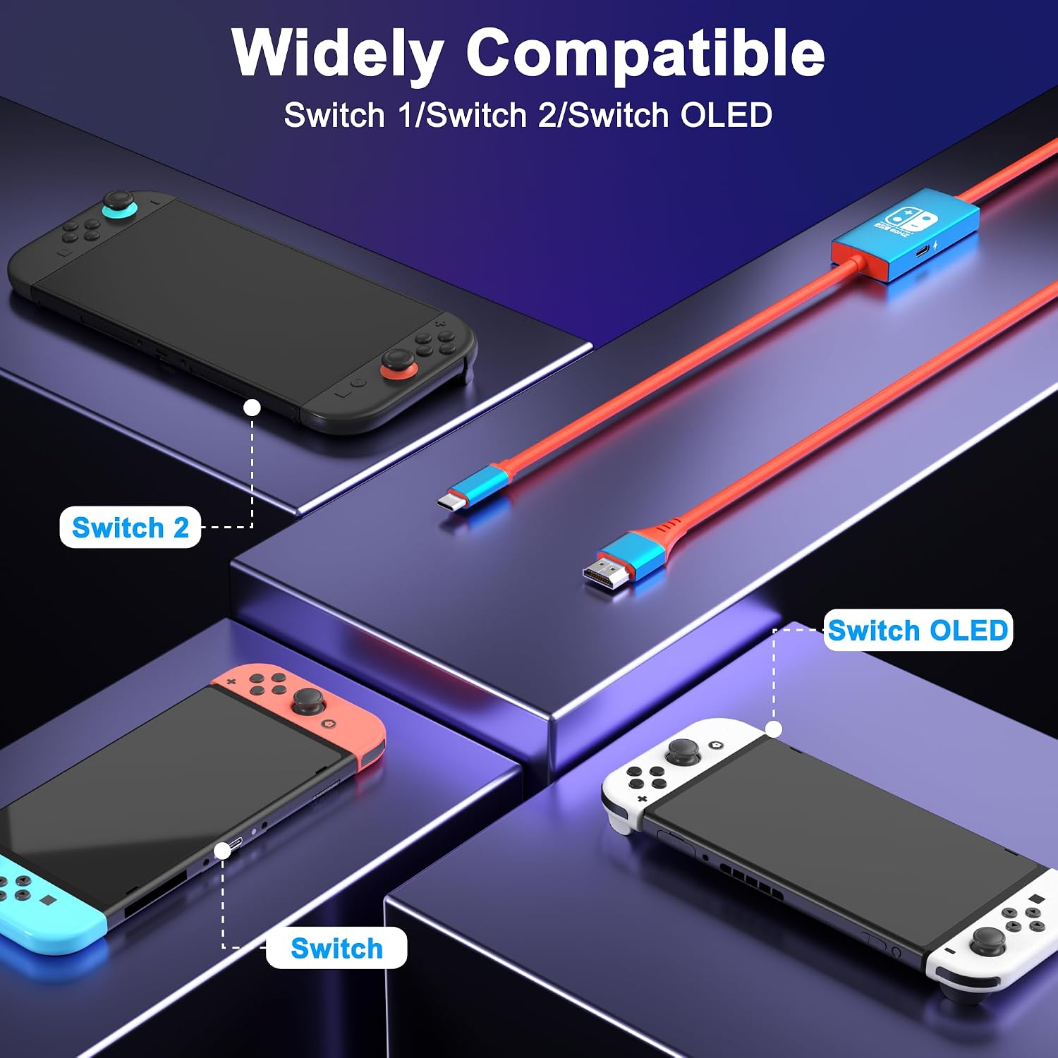 Portable HDMI Cable for Nintendo Switch 1/OLED/2, Replaces Switch 2 Dock 8 715P4prCSaL. SL1500