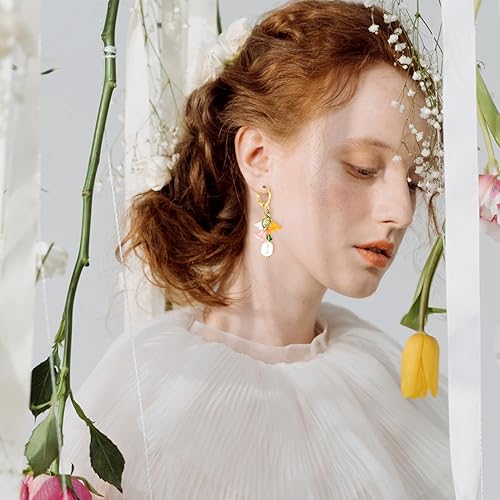 Miniatura 140 de Craftdady Dijes de cuentas de hojas de arce transparentes, colgantes colgantes de adorno para colgar, bonitos dijes para collares, pulseras, Hoja