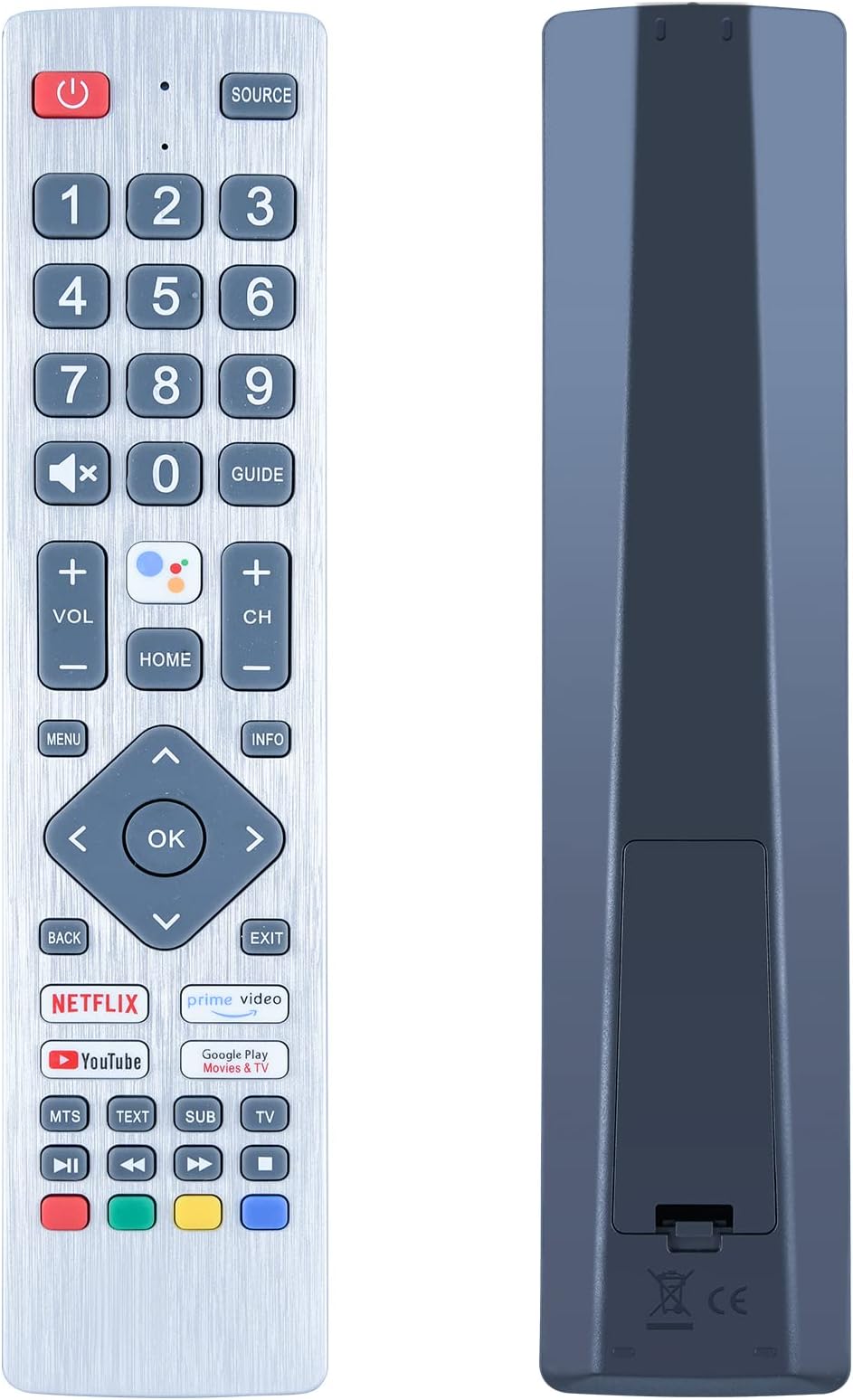 Generic Replacement Compatible with Sharp Aquos Ultra Smart TV Remote Control with with 4 Shortcut Buttons, No Voice Function, No Setup Required