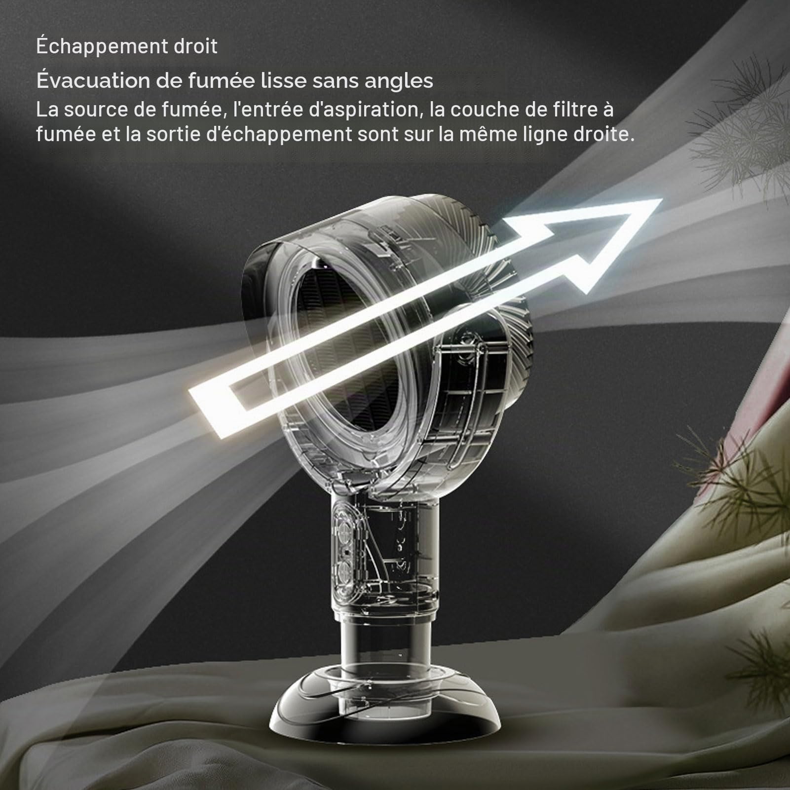 Hotte de Cuisine Portable, Hotte de Bureau avec Ventilateur D'extraction à 2 Vitesses, Ventilateur D'extraction Portable avec Filtre Amovible, Tasse de Collecte D'huile, Mini