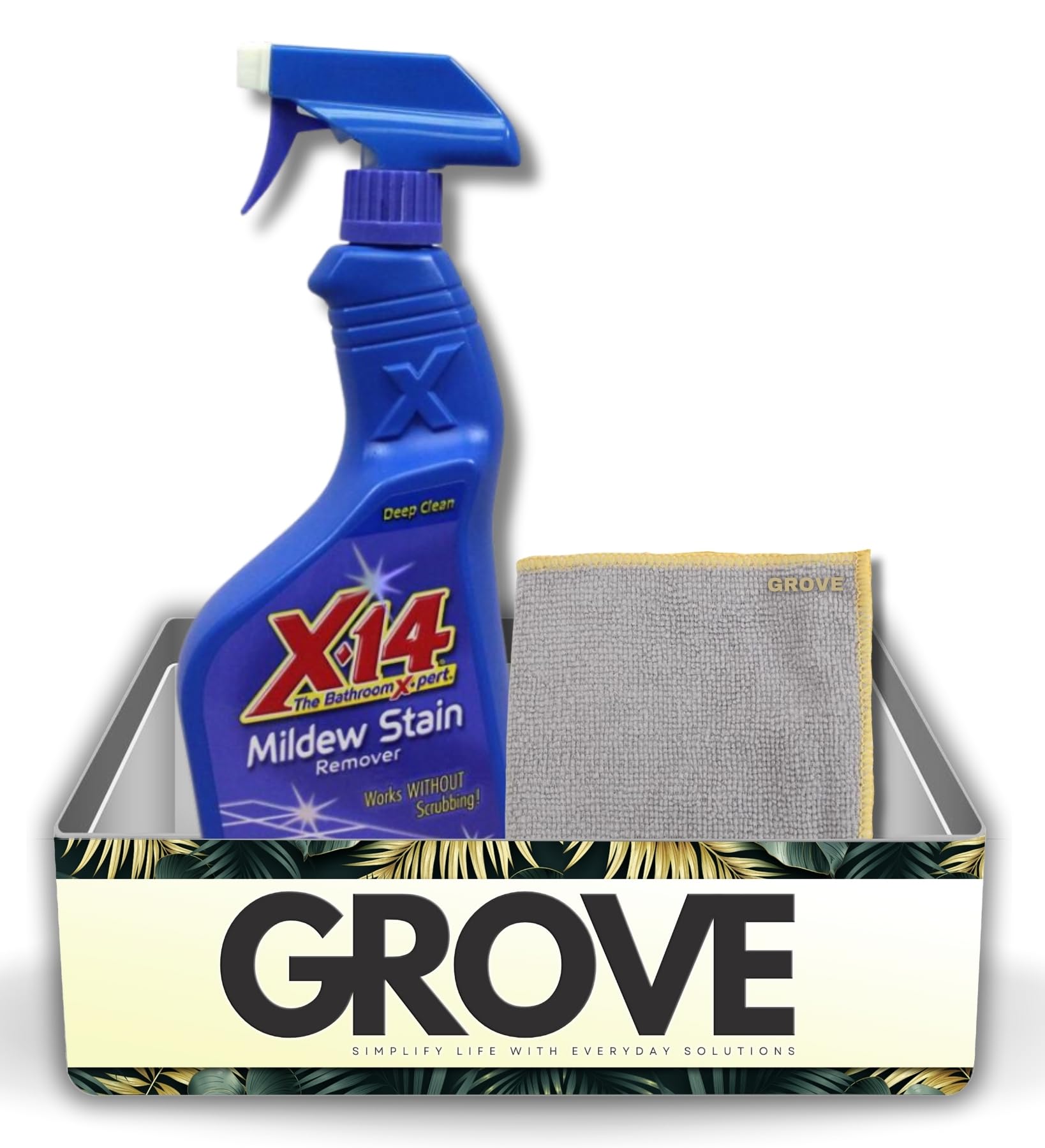 Malco X-14 Mildew Stain Remover Spray with Microfiber Cloth
