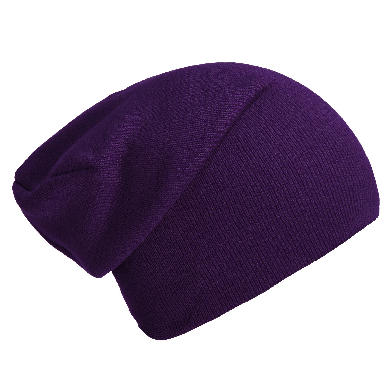 Dondon Women's Dark Purple Beanie Hat Men Beanie Hats For Winter Slouch Beanie Design