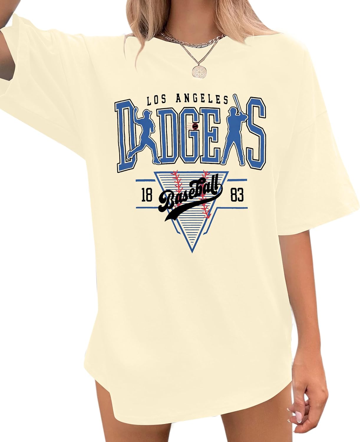 Baseball Shirt Women Oversized Baseball Game Day Shirts Fan T-Shirt Short Sleeve Tee Top