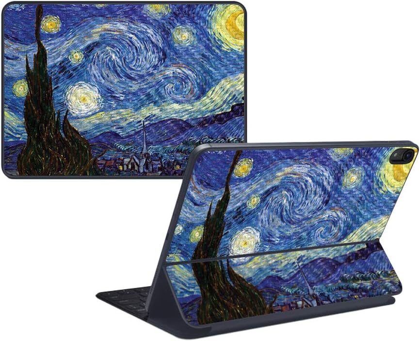 MightySkins Carbon Fiber Skin for Apple iPad Pro Smart Keyboard 11" (2018) - Starry Night - Protective, Durable Textured Carbon Fiber Finish - Easy to Apply and Change Styles - Made in The USA