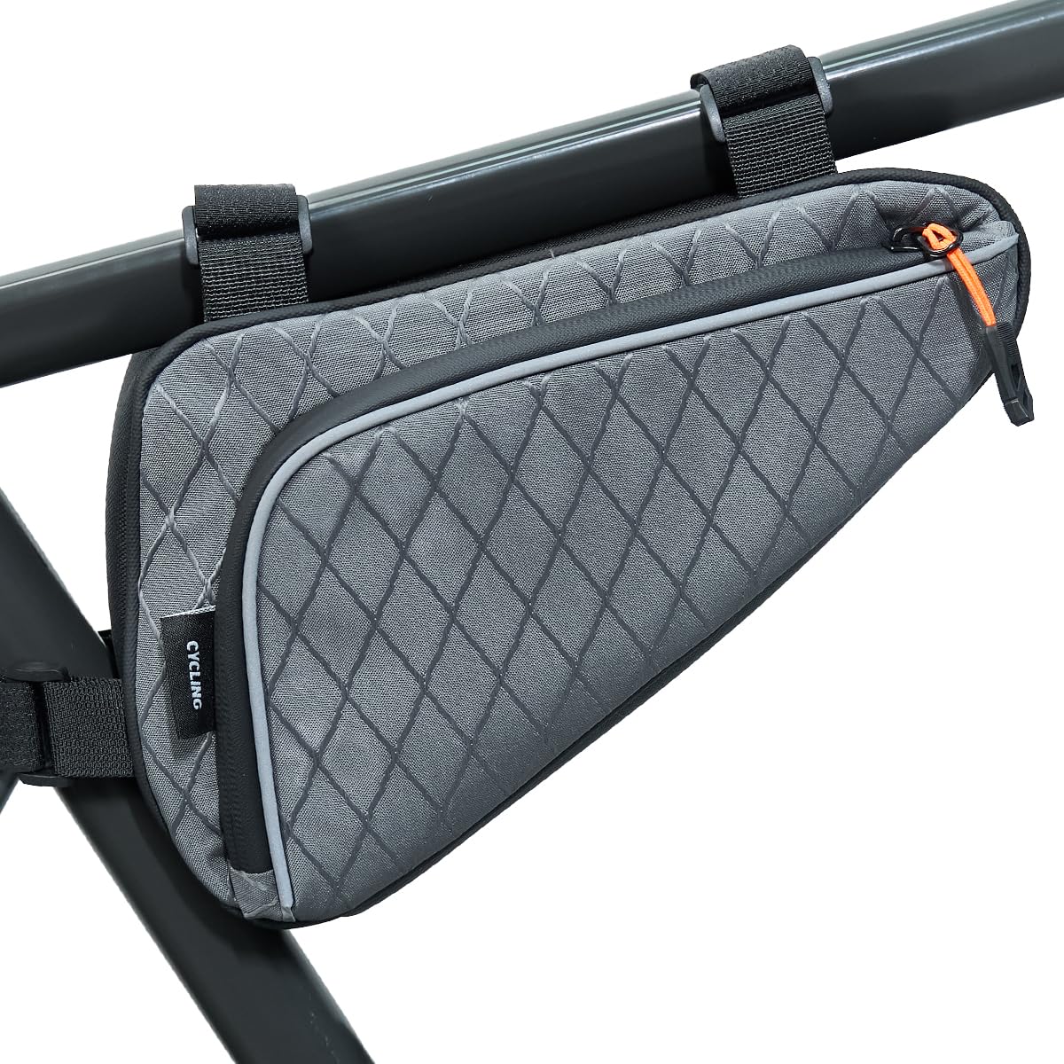 Bike Frame Bag, Reflective Water-Resistant Bicycle Triangle Pouch | 2L Two Side Pockets, Cycling Storage Tool Accessories Pouch for Mountain Road Bike
