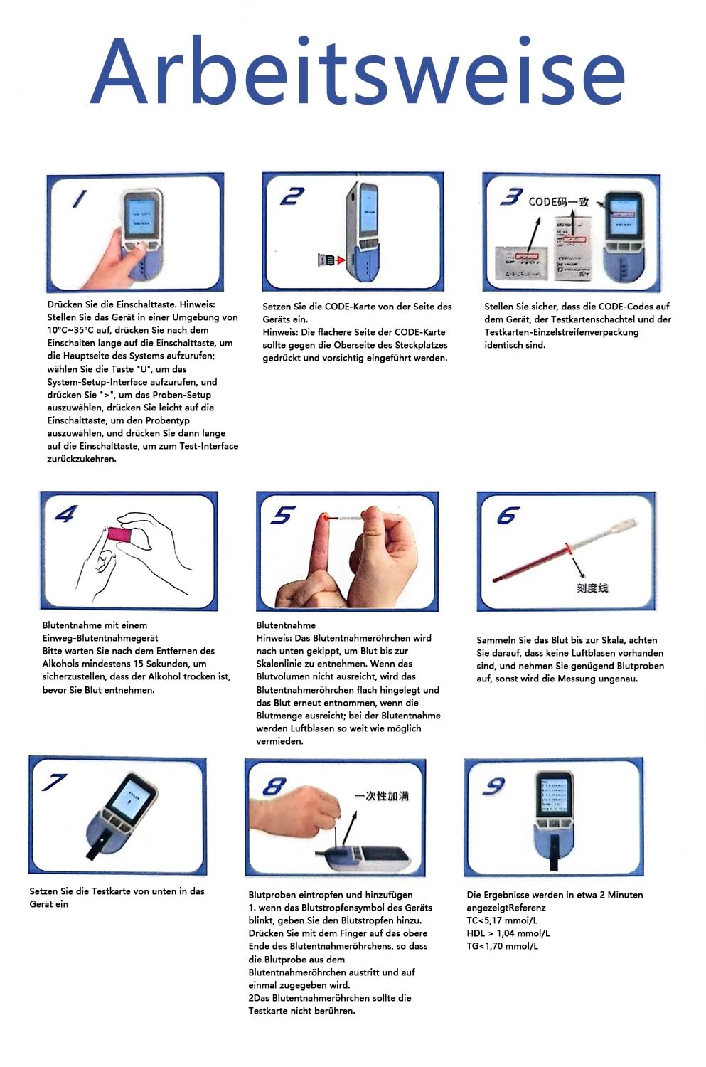 Misuratore Colesterolo Tester del Colesterolo 4 in 1 Test Lipidico del Sangue Completamente Automatico,con 25 Strisce Reattive per La Misurazione del Colesterolo Totale, LDL, HDL, Trigliceridi